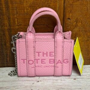 Marc Jacobs The Nano Tote Bag Charm - Fluro Candy Pink